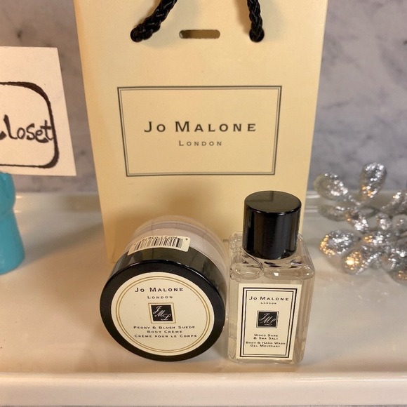 Jo Malone Peony Blush Suede Cream + Wood Sage Sea Salt Body Wash Set, 2pc, NEW - Picture 2 of 10